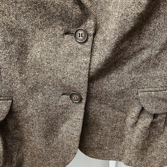Small blazer brown tweed fabric lined - Picture 5 of 8